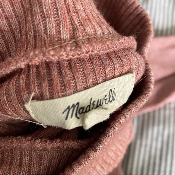 Madewell size large Heathered bubble sleeve swing mock neck top - Picture 7 of 7